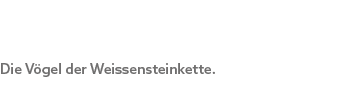 Die V gel der Weissensteinkette.