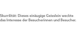 Skurrilit t: Dieses ein ugige Geisslein weckte das Interesse der Besucherinnen und Besucher.